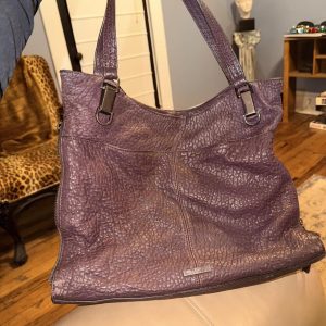 Vince Camuto Plum Leather Shoulder Bag