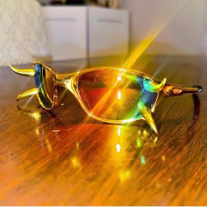 Gold Y2K Spiked Oakleys