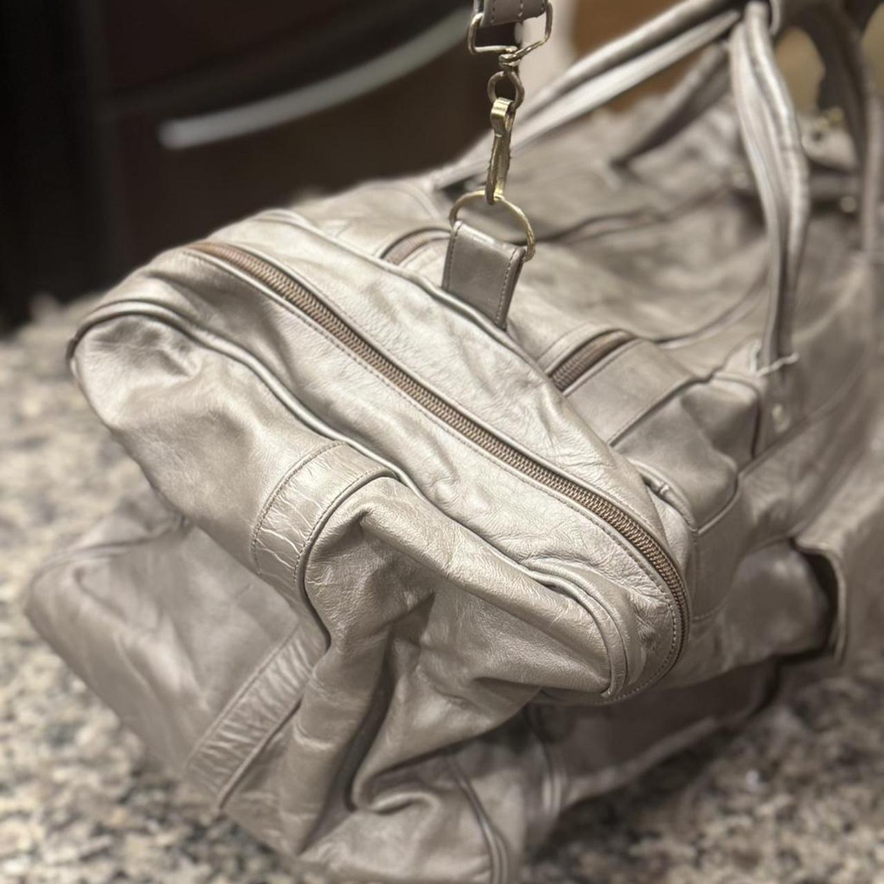 Vintage Lufthansa Leather Overnight Duffle