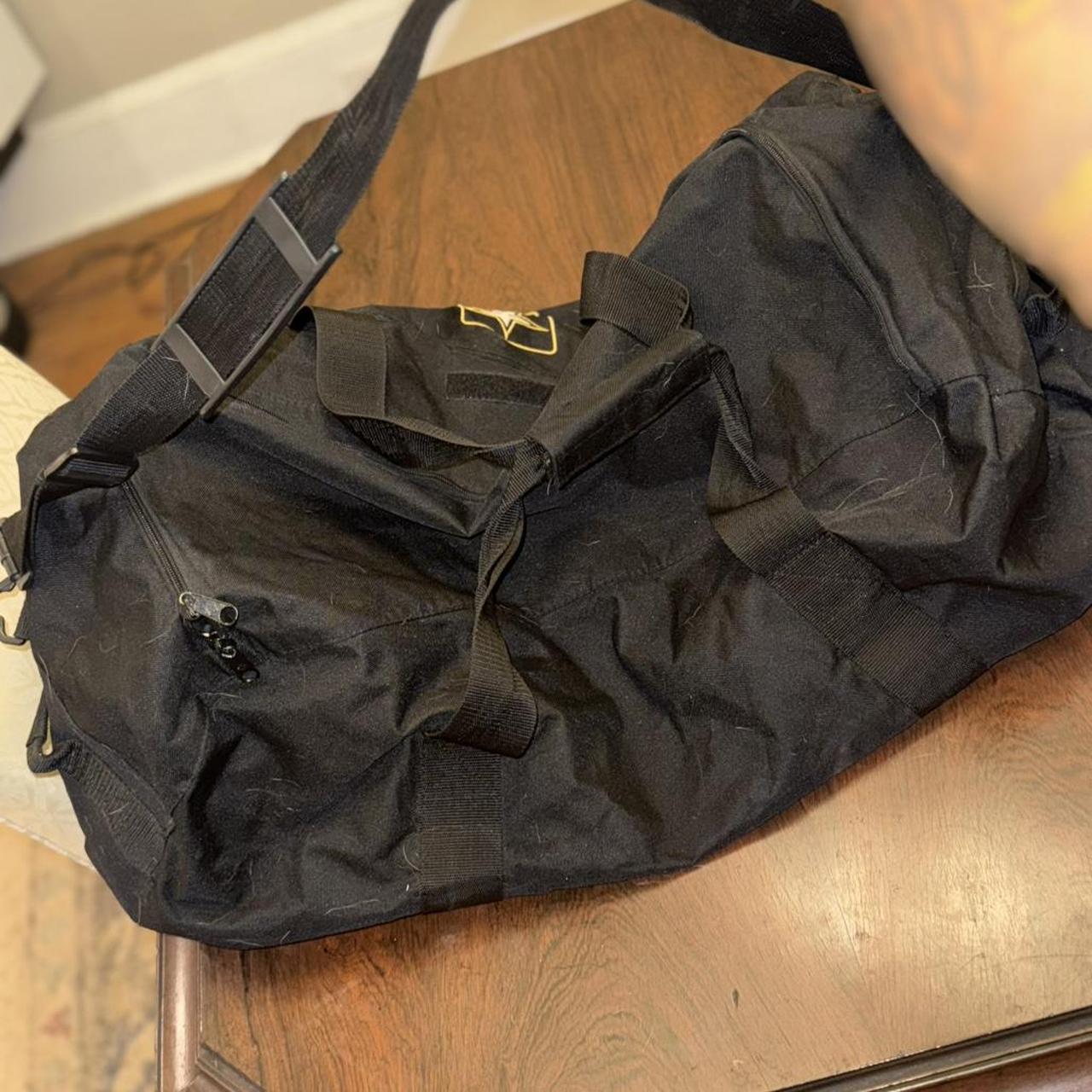Vintage US Army Black Canvas Duffle