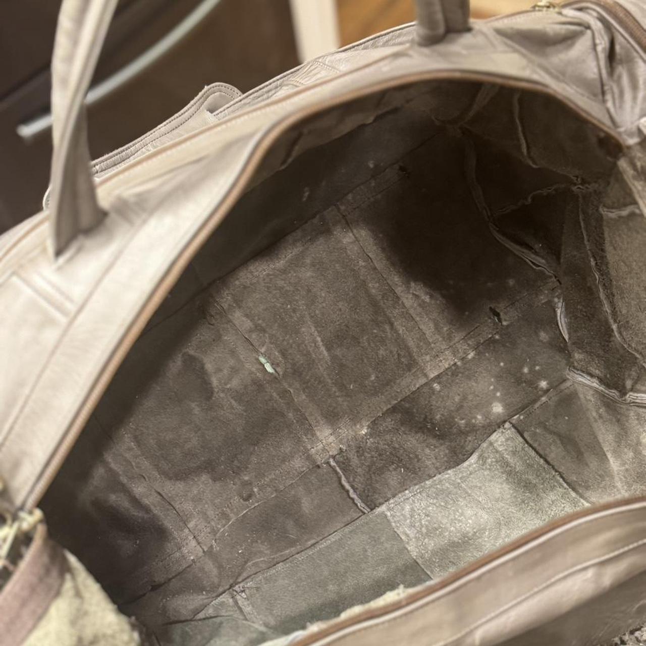 Vintage Lufthansa Leather Overnight Duffle